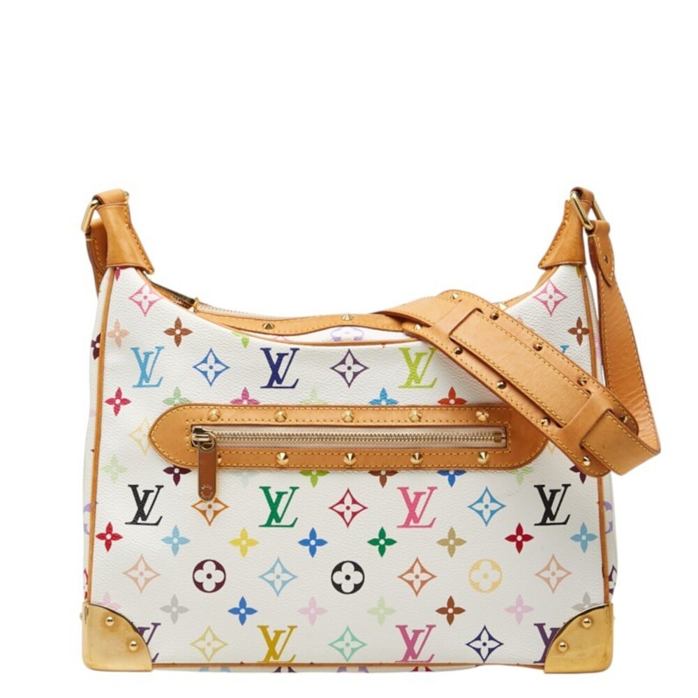 Louis Vuitton Monogram Multicolor Boulogne Shoulder Bag M92660 Blanc Leather ...